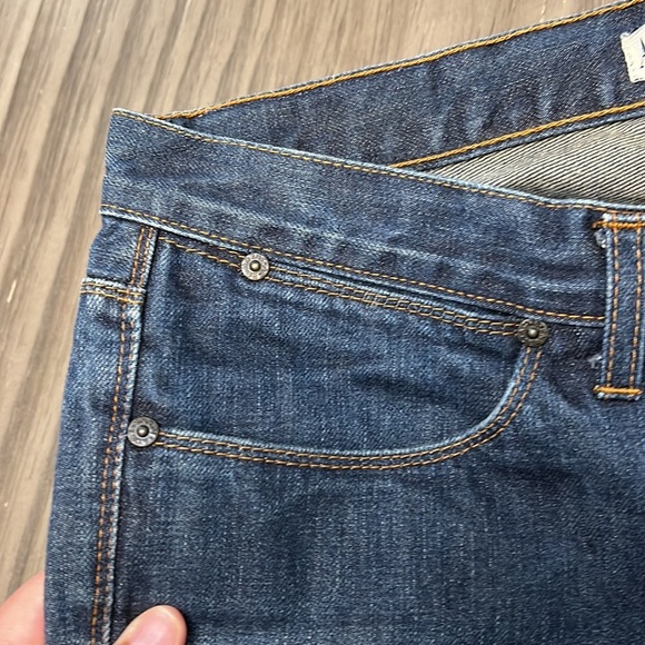 ACNE JEANS MENS DARK WASH MAX RAW STRAIGHT LEG JEANS 31/34 - Picture 13 of 16